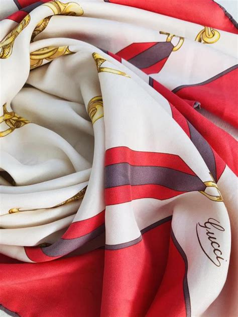 vintage gucci silk wool s|Vintage Gucci Scarf .